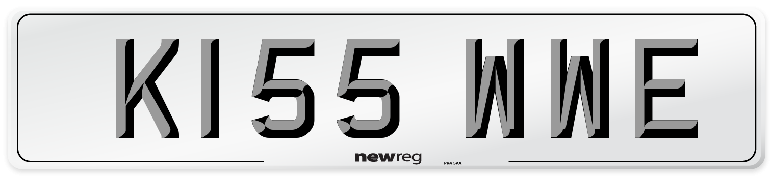 K155 WWE Number Plate from New Reg